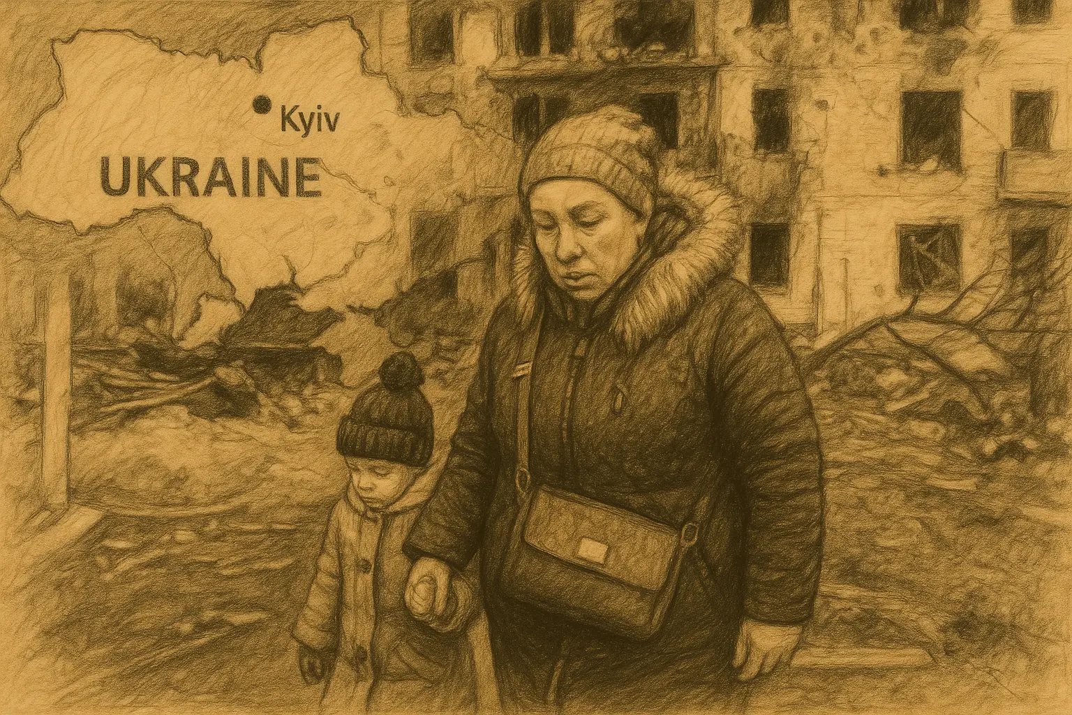 Kyiv attackerad av Ryska missiler