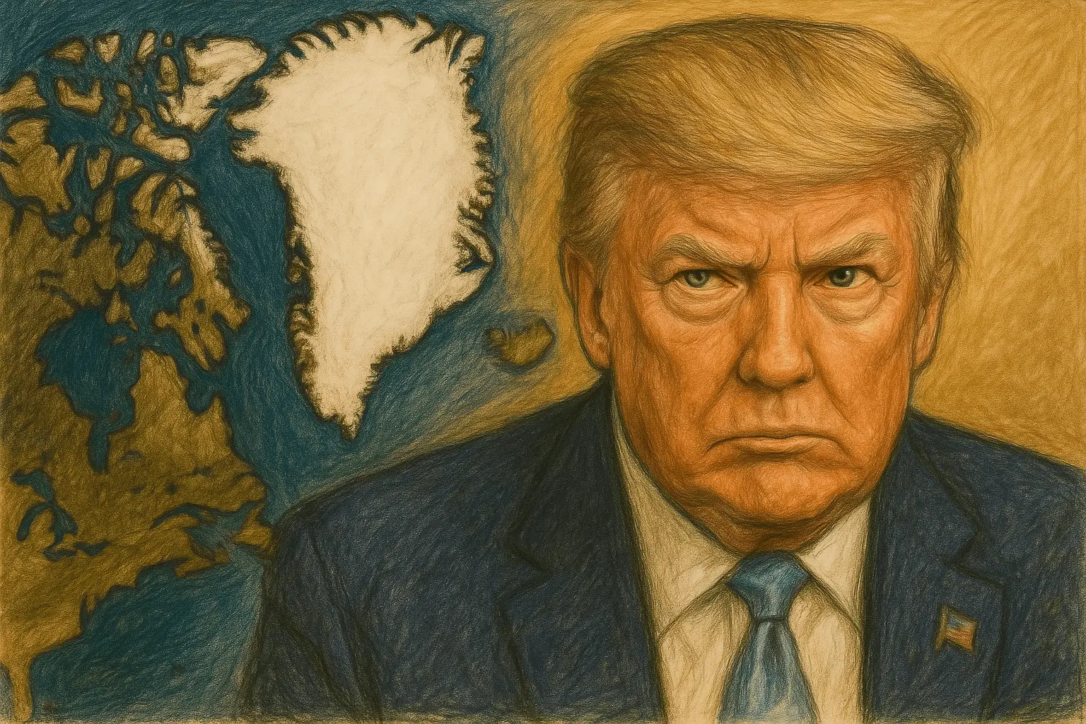 Donald Trump hotar Grönland med våld
