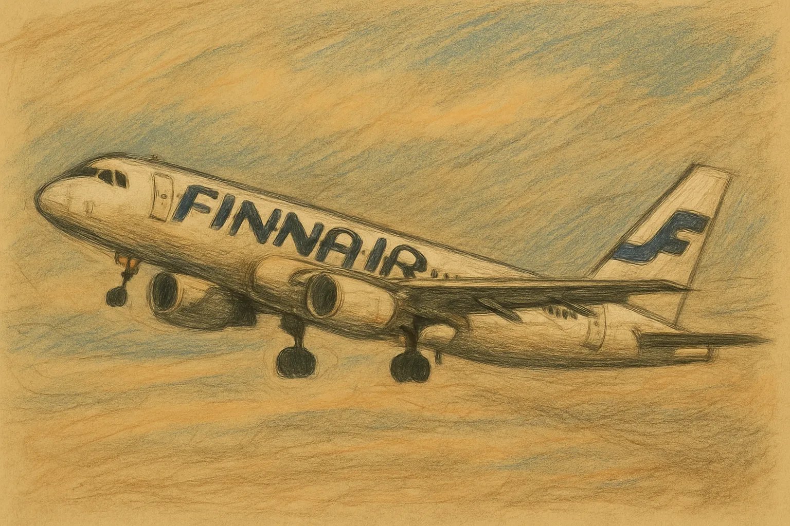 Finnair flygplan representerande att Finnair ställt in 100 avgångar.